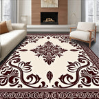 Traditional Floral Scrollwork Cream Rug
