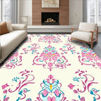 Elegant Floral Damask Pattern Rug