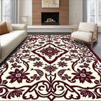 Elegant Floral Vine Scroll Pattern Rug