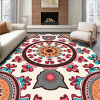 Colorful Floral Mandala Pattern Rug