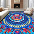 Colorful Mandala Floral Medallion Design Rug