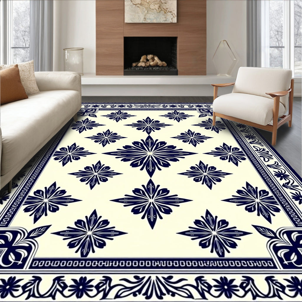 Starburst Floral Traditional Design Rug