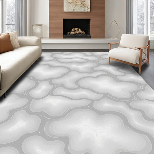 Abstract Contour Organic Swirl Rug