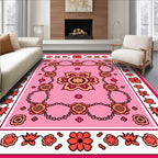 Retro Floral Chain Patterned Rug
