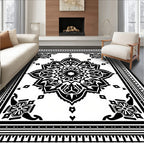 Intricate Geometric Mandala Pattern Rug