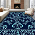 Intricate Floral Mandala Pattern Rug