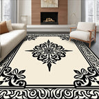 Classic Floral Medallion Border Design Rug