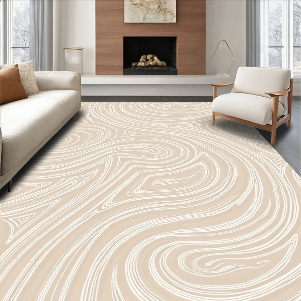 Swirl and Triangle Abstract Design Rug