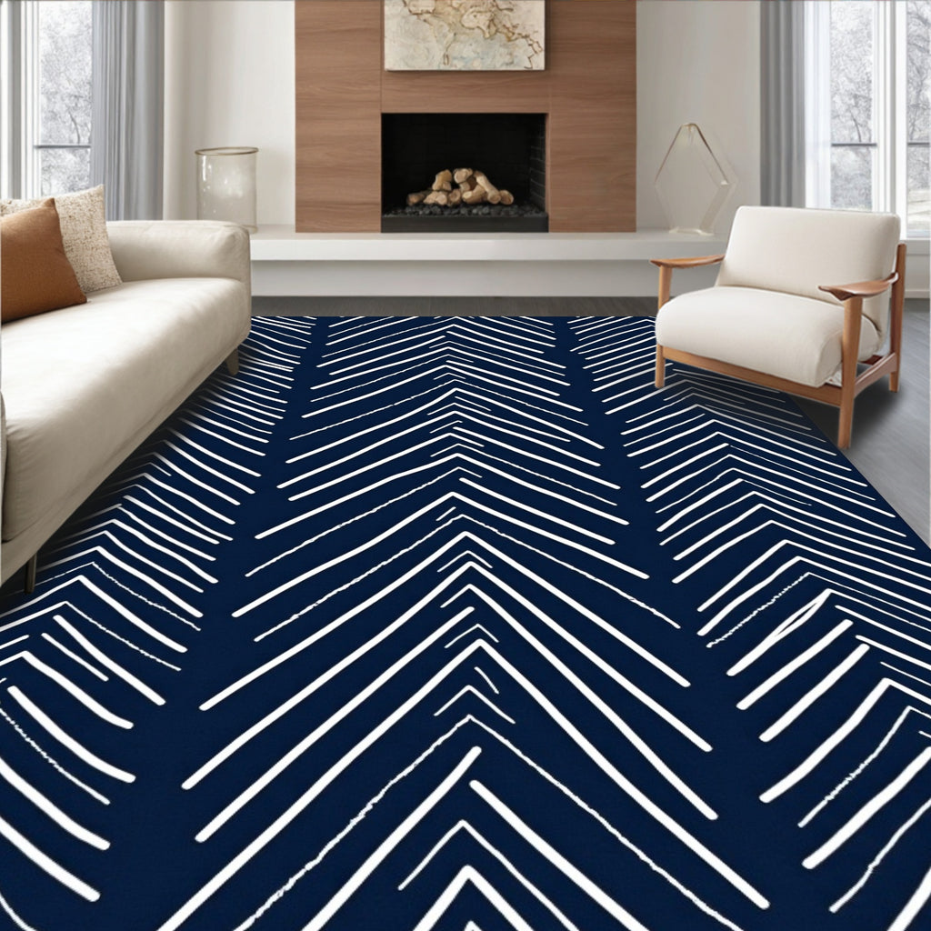 Chevron Stripe Abstract Pattern Rug
