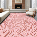 Abstract Wavy Topographic Pattern Rug