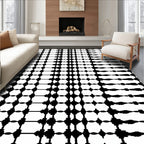 Monochrome Geometric Gradient Pattern Rug