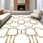 Organic Interlocking Geometric Pattern Rug