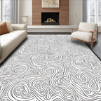 Abstract Swirls Organic Pattern Rug
