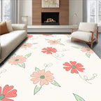 Delicate Daisy Floral Pattern Rug