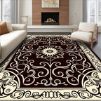 Intricate Floral Scroll Detailed Pattern Rug