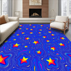 Vibrant Starburst Abstract Pattern Rug