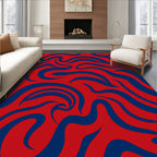 Dynamic Abstract Wave Pattern Rug