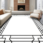 Modern Geometric Line Art Design Rug