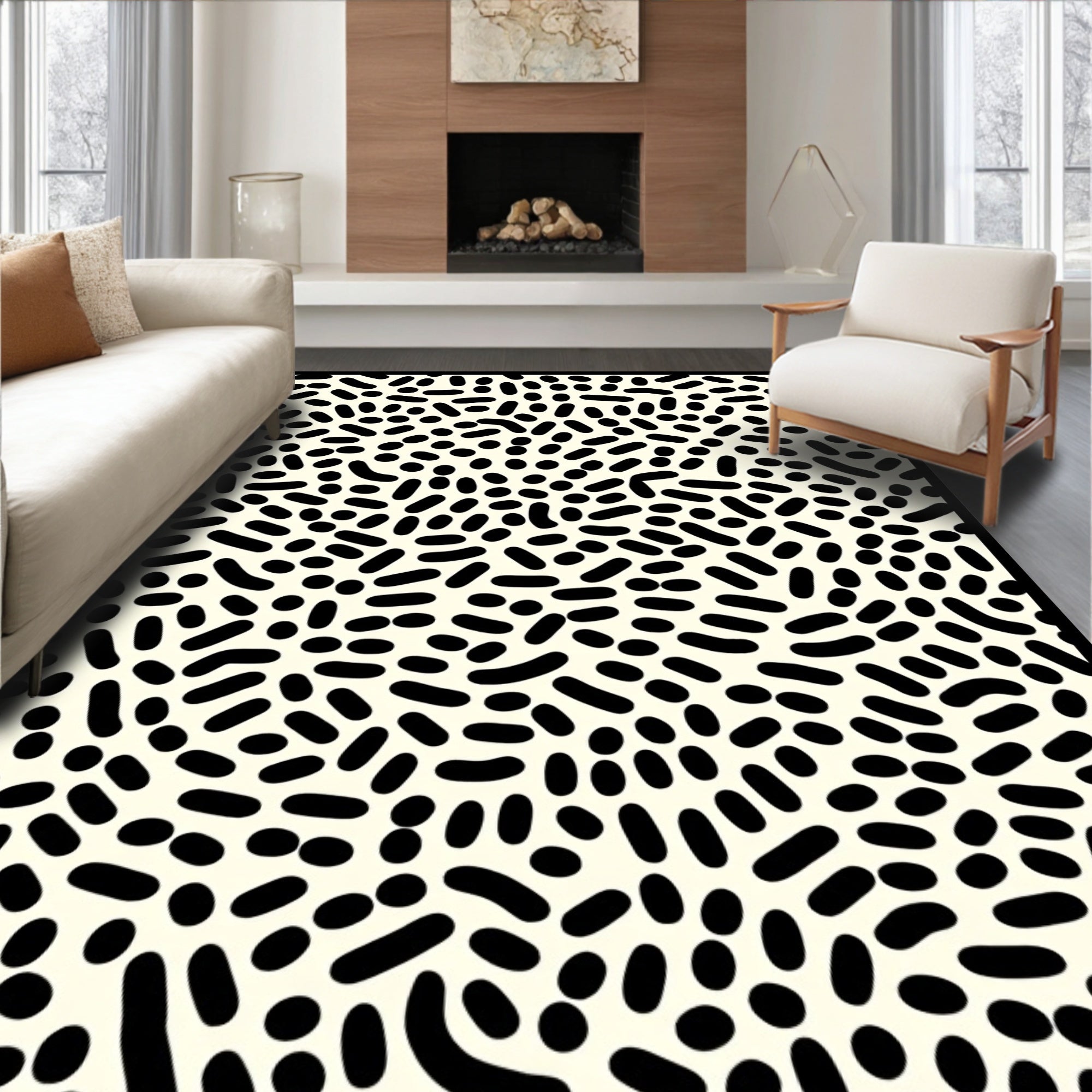 Organic Dots Pattern Rug
