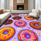 Sweet Donut Sprinkle Pattern Design Rug