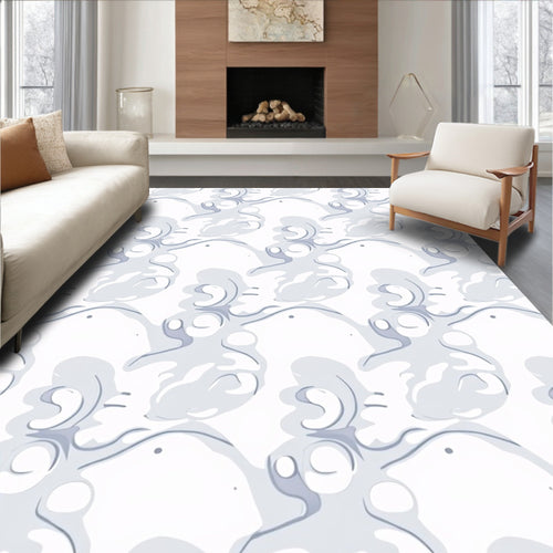 Abstract Organic Fluid Pattern Rug