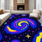 Vibrant Swirl Galactic Pattern Rug