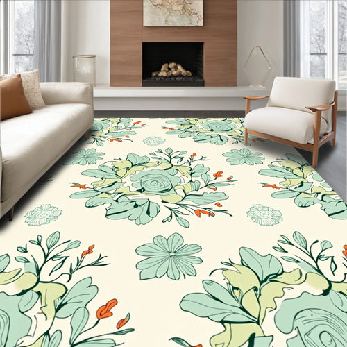 Abstract Floral Arrangement Rug