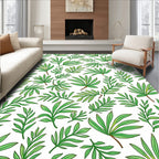 Green Leaf Pattern Design Rug