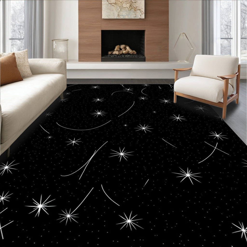Stunning Starry Night Pattern Rug