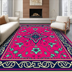 Vibrant Floral Vine Mandala Area Rug