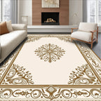 Antique Floral Scroll Pattern Rug