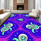 Turtles With Stars Pattern Rug