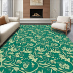 Verdant Botanical Illustration Design Rug