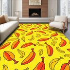 Vibrant Banana Pattern Accent Rug