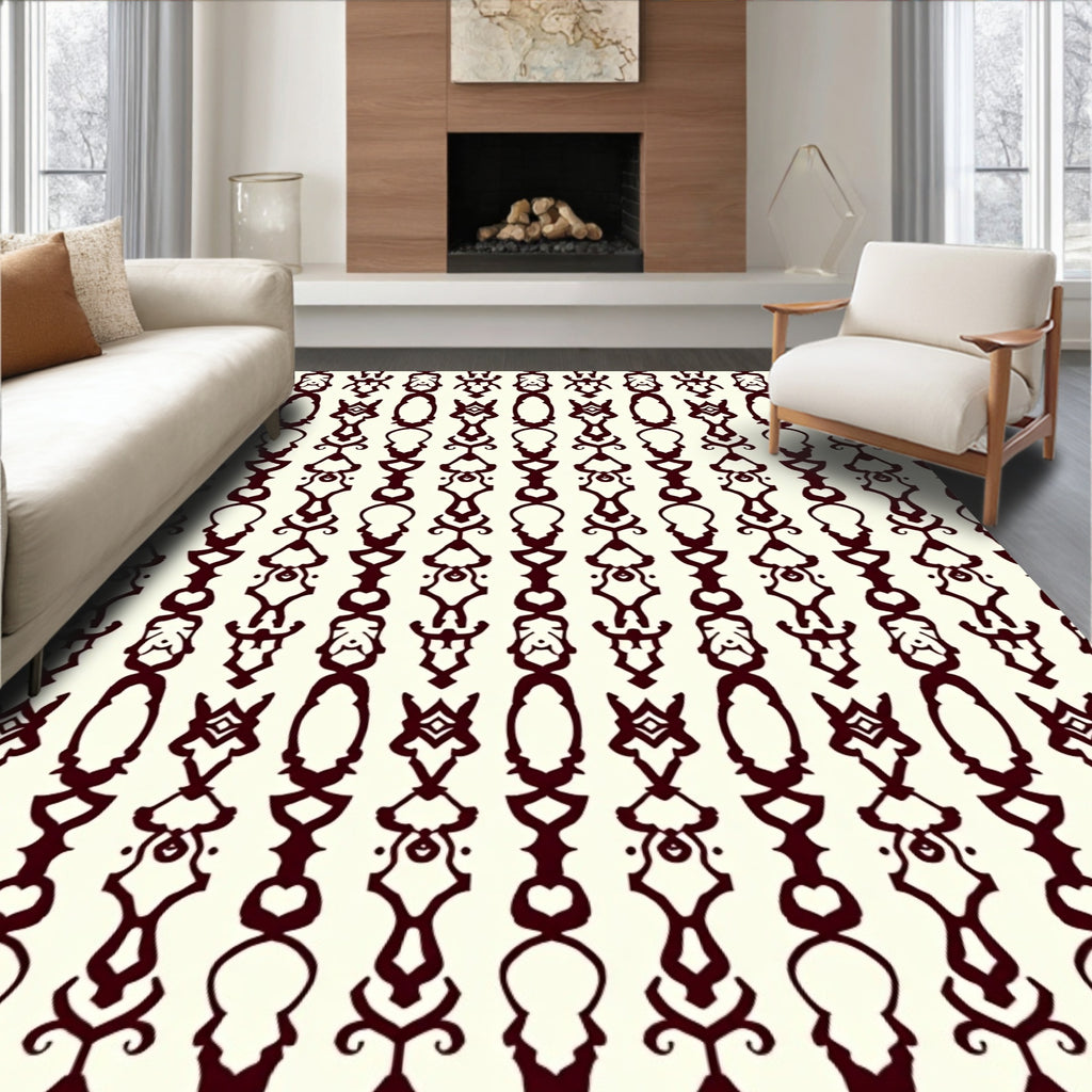 Tribal Abstract Vertical Stripe Design Rug
