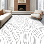 Abstract Swirls Triangles Contour Rug