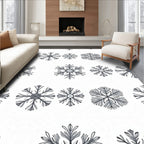 Elegant Snowflake Pattern Rug