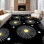 Abstract Sunburst Pattern Design Rug