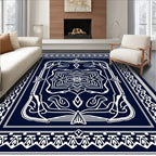 Intricate Geometric Paisley Frame Design Rug