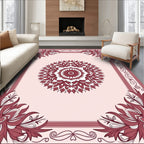 Elegant Scrollwork Floral Mandala Rug
