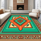 Bold Geometric Diamond Pattern Rug