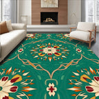 Art Nouveau Floral Medallion Pattern Rug