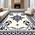 Classic Floral Medallion Frame Design Rug