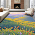 Rolling Hills Floral Landscape Rug