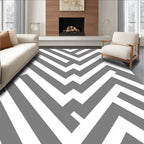 Modern Linear Geometric Pattern Rug