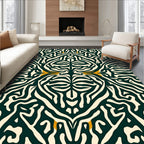 Abstract Zebra Patterned Design Rug