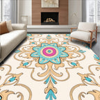 Detailed Floral Scroll Pattern Design Rug