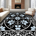 Ornate Floral Scroll Work Rug