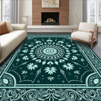 Ornate Floral Mandala Pattern Rug