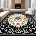 Ornate Floral Mandala Design Rug
